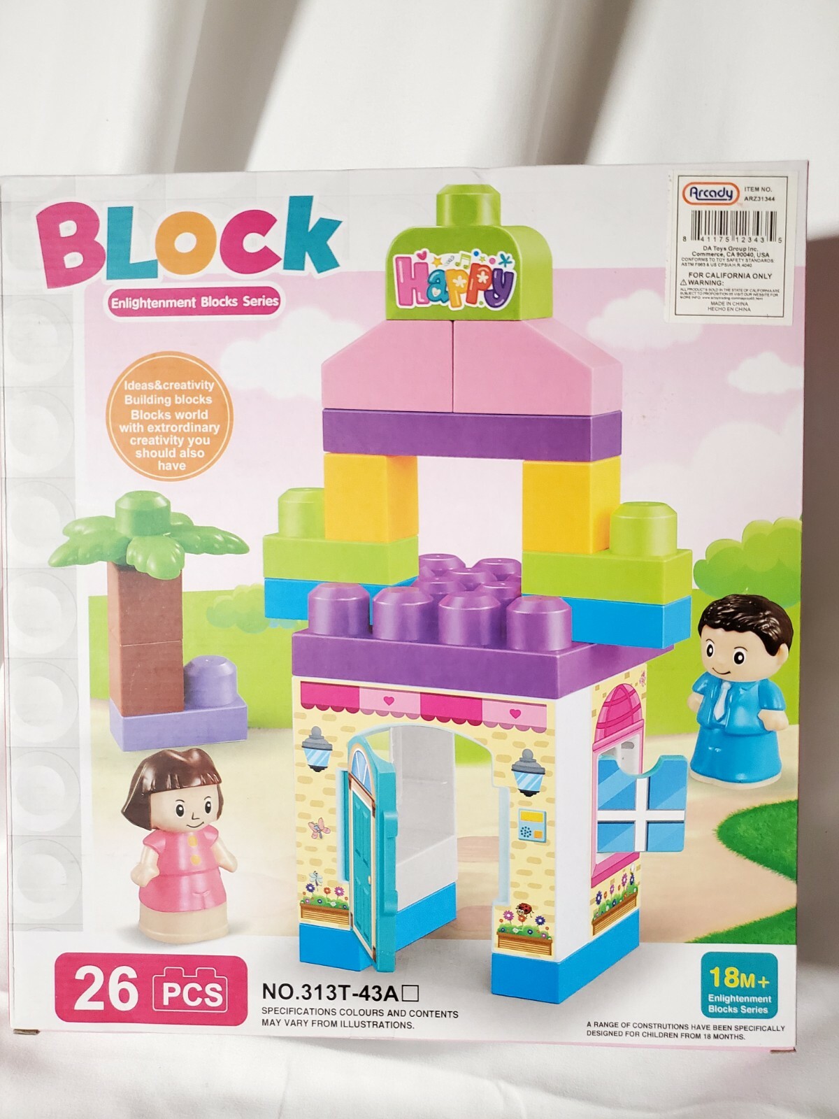 BLOCK 26 PIECES - " HAPPY HAPPY " FOR BOYS AND GIRLS / AGES 
