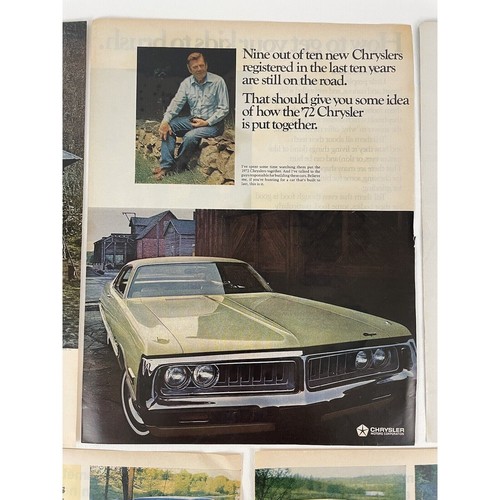 Vintage Car Ad Lot Automobile Advertising Ford Mercury VW Chrysler 1970's 1972 - Picture 4 of 12
