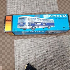 Vintage Ichiko JNR Highway Bus Friction Powered Tin Toy Retro Japan Boxed