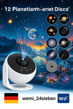 LED Sternenhimmel Projektor Galaxy Lampe Starry Mond Stern mit 12 Planeten Discs