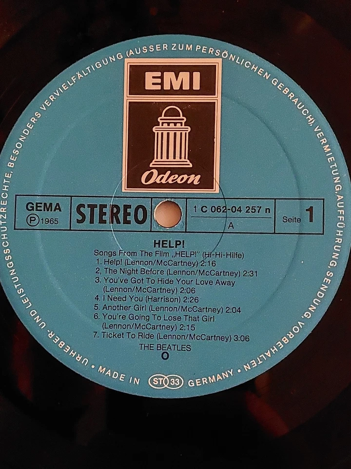 LP The Beatles Help! Soundtrack Vinyl VG++ Odeon – 1C 062-04 257 n - Bild 2 von 4