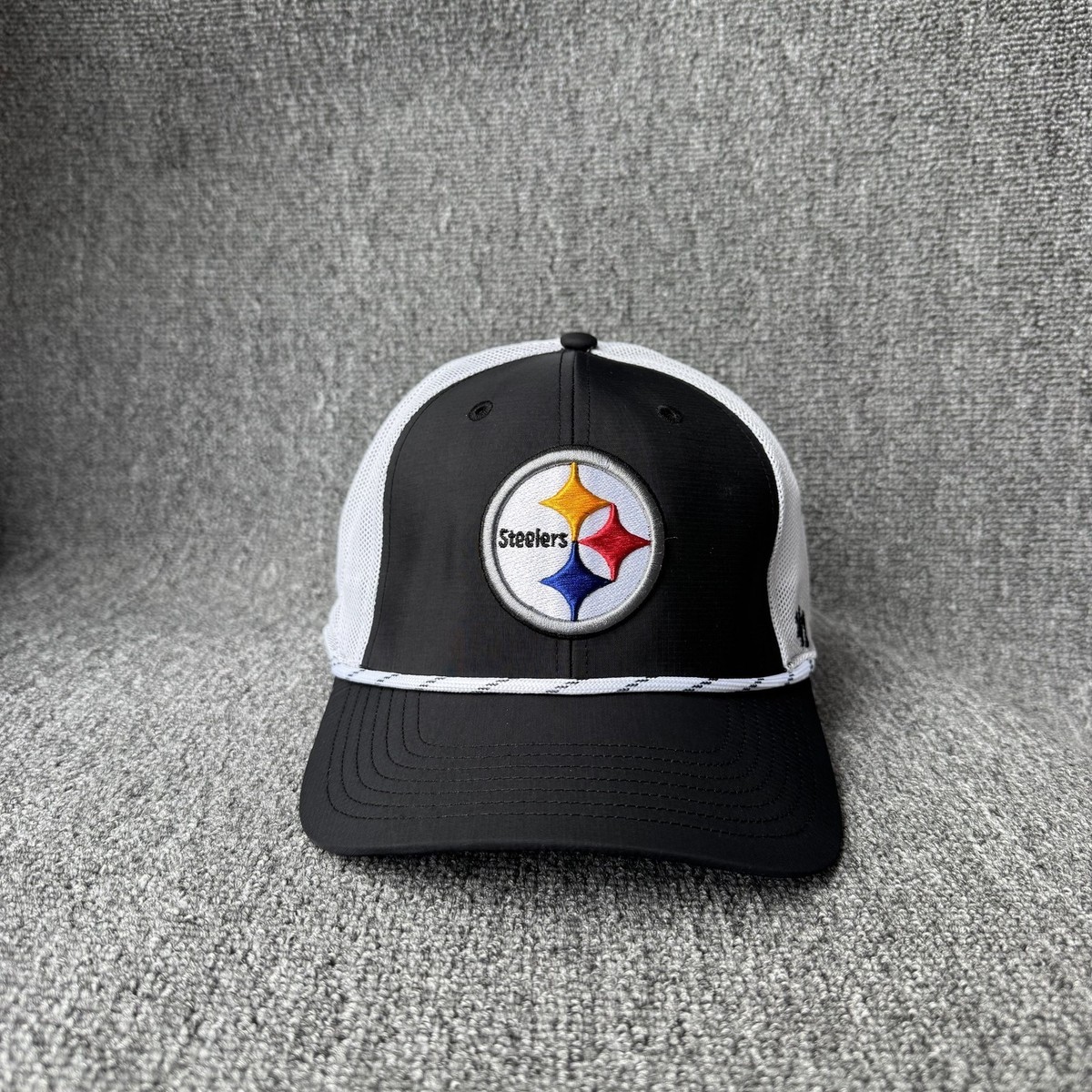 '47 Brand Pittsburgh Steelers Trucker Snapback Black White One Size Hat