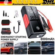 8000mAh Auto Starthilfe Jump Starter Ladegerät 12V KFZ Booster  Luftkompressor