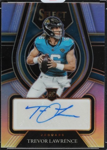 Trevor Lawrence 2021 Select Premier Level Die Cut Zebra Prizm