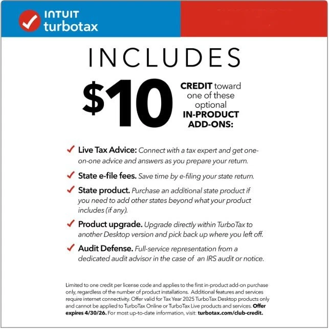 TurboTax Home & Bus 2025 Tax Software Fed & State Tax Win & Mac CODE - SHIPS 24 - Image 4 of 4