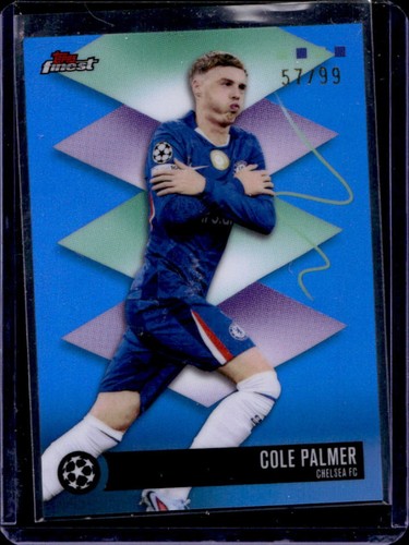 2025-26 Topps UEFA Club Competition Finest Cole Palmer Rare Blue Refractor #/99