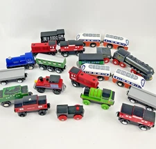 Brio Style Thomas The Tank Engine Mixed Lot Wooden Magnetic Engines & Train Cars