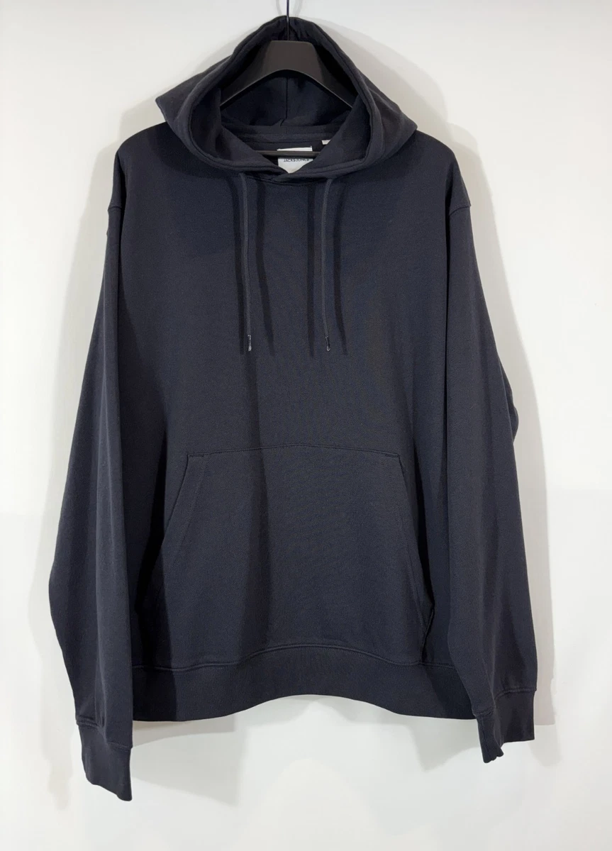 JACK&JONES Felpa Con Cappuccio Uomo - Blu Marino, Manica Lunga, Stile Casual E Sportivo