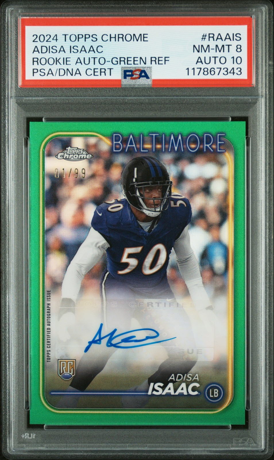 Adisa Isaac Topps Chrome Rookie Autographs Variations #RAAIS Base