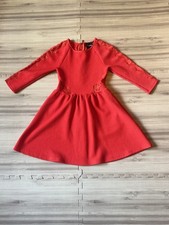 ASOS Women's Petite Orange Skater Dress w Lace Insert