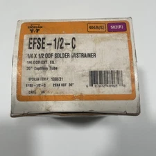 Sporlan EFSE - 1/2 - C  1/4X1/2 odf Solder W/Strainer, 404A(S)  502(R) #109631