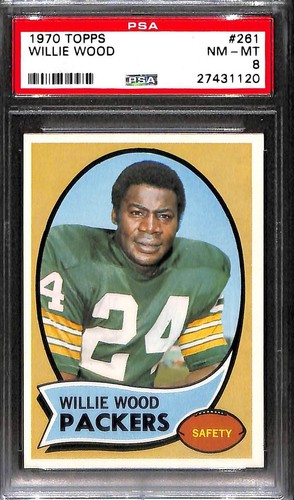 1970 Topps #261 Willie Wood PSA 8 NM-MT 27431120