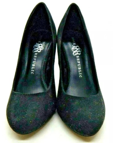 Rock & Republic Womens Black Suede Stiletto High Heel Shoes Size 7.5M - Picture 6 of 10