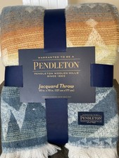 Pendleton Jacquard Throw 50" x 70" Fringed 100 Polyester New With Tags 