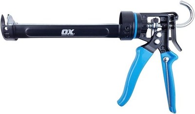 Heavy Duty Caulking Gun with 12:1 Thrust Ratio and Dripless Mechanism - 10oz
