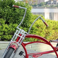 Tracer 15" High Rise Handlebar 7/8" Clamp Chrome Bars Steel for Lowrider Bike US