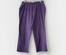 Lands End Women's Sport Knit Straight Leg Pants Large 14-16 Casual Athleisure