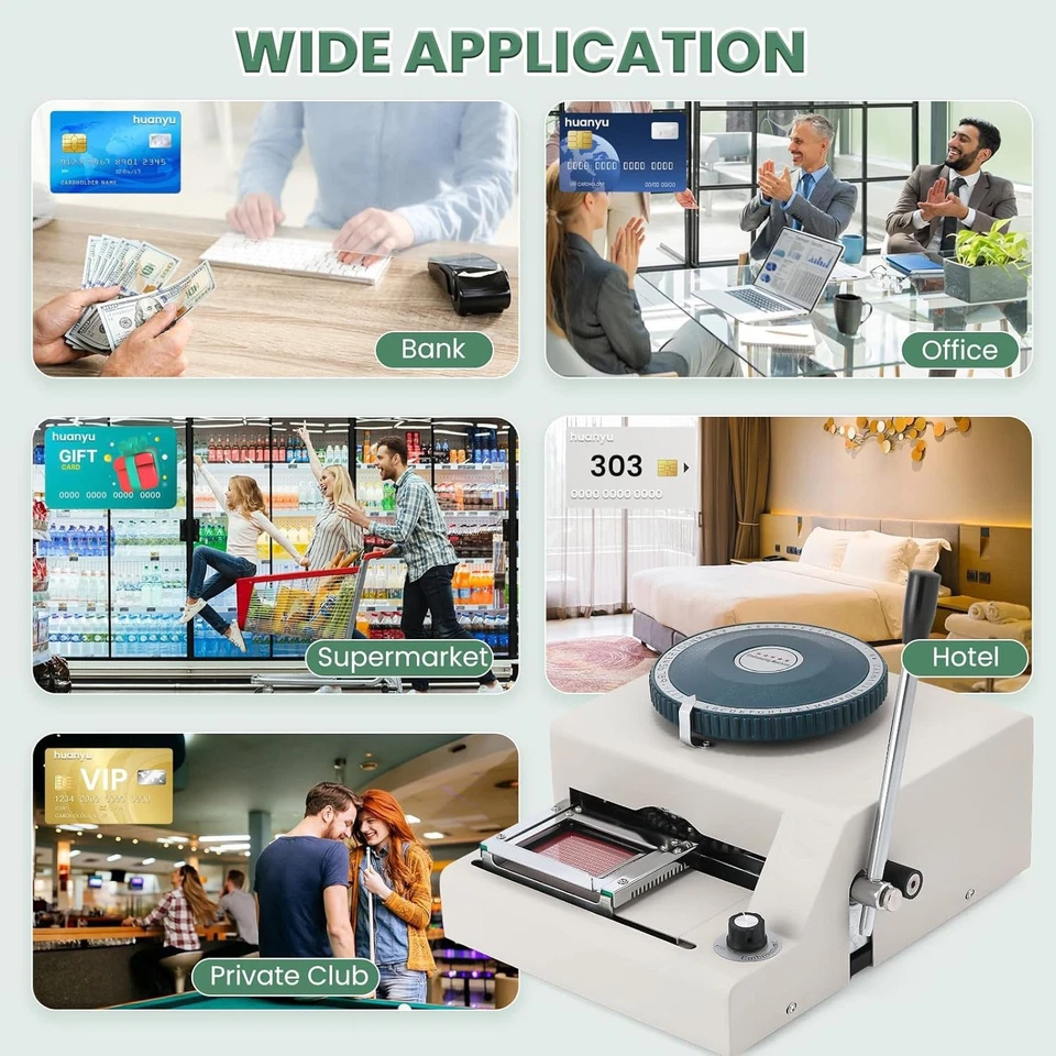 Embossing Machine 72-Characters Card Embosser Printer Code ID PVC Stamping Credi - Image 2 of 4