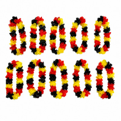 10x Deutschland Blumen ketten Schwarz Rot Gold WM EM Fußball Fanartikel