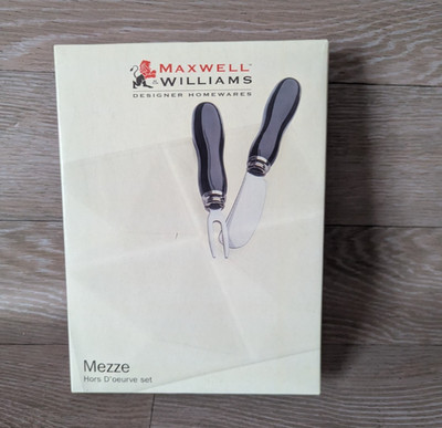 Dip Side Servier Maxwell & Williams Set Porzellan schwarz-weiß - gebraucht gut