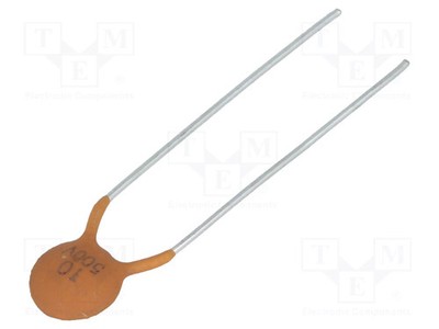 10pF C0G (NP0) 5mm Kondensator: Keramik ±10% 500V THT