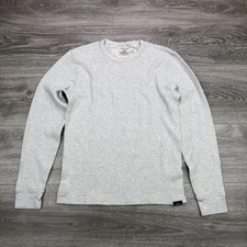 Faherty Shirt Mens S Gray Waffle Crew Base Layer Thermal Organic Cotton READ