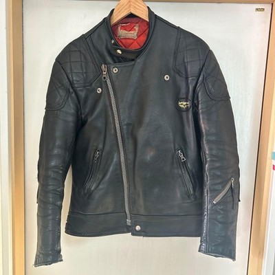 Lewis Leathers 70s Super Monza Leather Jacket L Black Vintage