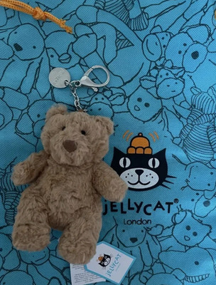 Jellycat Bartholomew Bear Plush Keychain Bag Charm Soft Collectible Gift NWT