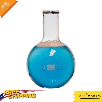 High Quality 1000ml Boiling Flask - 3.3 Boro. Glass, Reusable & Shock Resistant