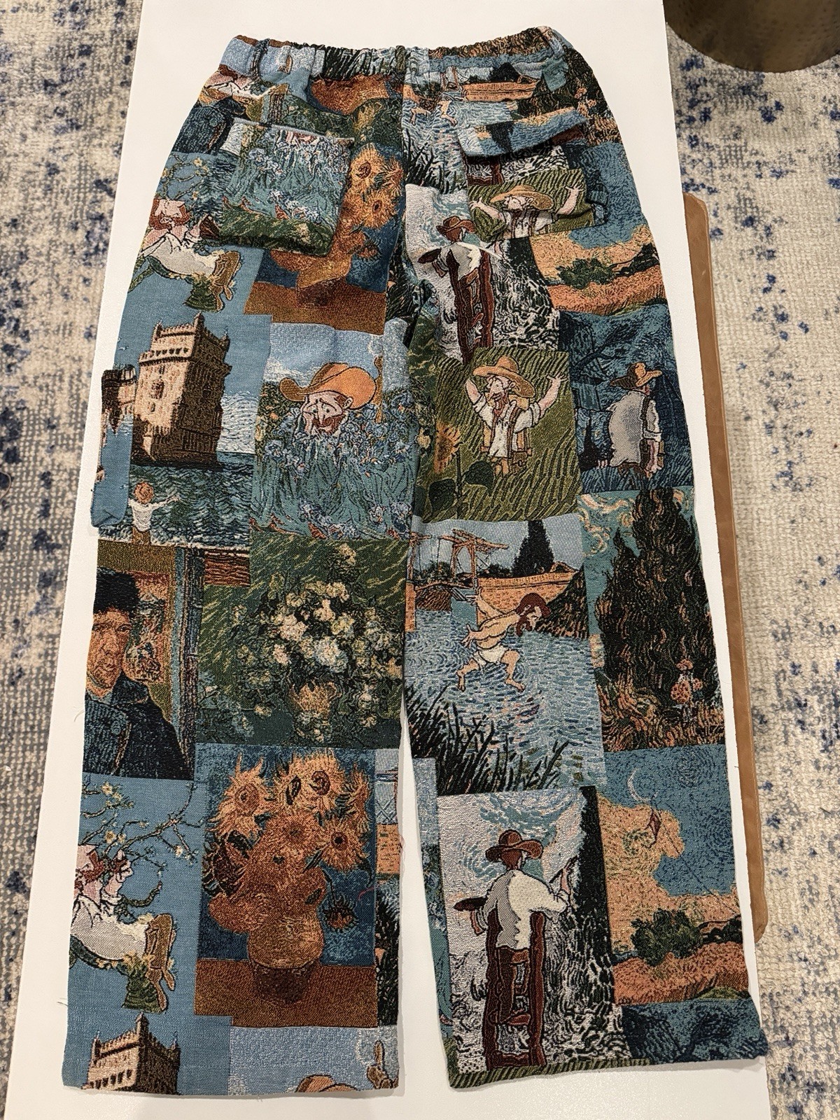 Tapestry Patchwork Cargo Pants Van Gogh Ladies Si… - image 2