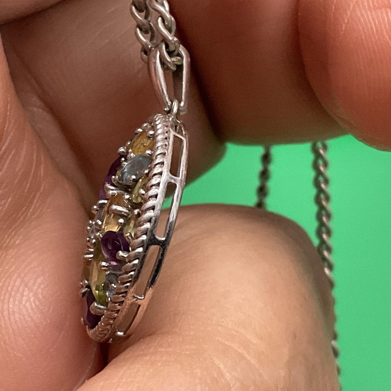 Vintage Sterling Silver 925 Assorted Multi Gemsto… - image 11