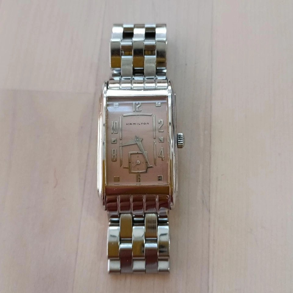 Hamilton Reloj Mujer Caja Rectangular Acero Inoxidable Plata Índice Mixto Cuarzo Foto 3 de 4