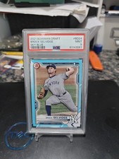 2021 Bowman Draft Brock Selvidge Sky Blue PSA 9 Pop 2 New York Yankees
