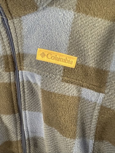 Columbia Jacket Boys’ Size Small Blue Plaid Zing III Printed Fleece New - Picture 3 of 6