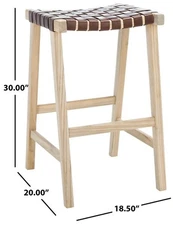 Safavieh ABREU RECTANGLE BARSTOOL, Reduced Price 2172767997 BST1012C