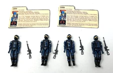 GI JOE ARAH Cobra Officers Figures (4) 1982  complete Army Builder Vintage