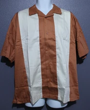 Mato & Hash Mens Short Sleeve Camp Shirt Retro Bowling NWT Size L
