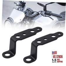 2pcs Motorcycle Mirror Mounting Bracket Motorcycle Fog Driving Light Black