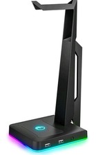 RGB Gaming Headset Stand with 2 USB Ports, Game Headphone Mount for PC,...