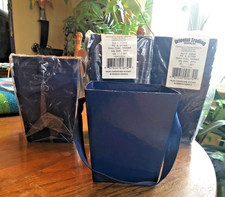 18 Blue Cardboard Bucket w/Ribbon Handle Oriental Trading  4 1/2" x 4 1/2" x 5"