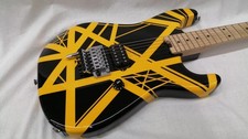 EVH Electric Guitar Striped Series - Black with Yellow - Iconic Style