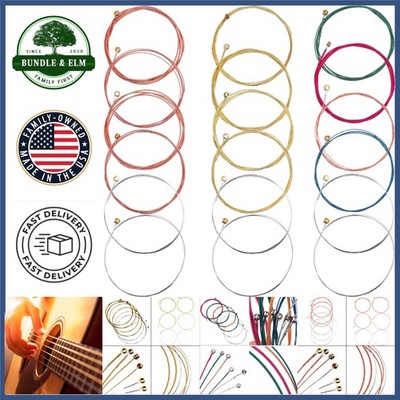Versatile Replacement Strings for Acoustic Guitar - 2 Sets of 6 Steel Strings