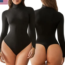 US STOCK Full Body Shaper for Women Long Sleeve Bodysuit Tummy Control Shapewear
