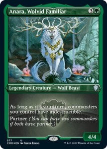 Anara, Wolvid Familiar (Foil Etched) Commander Legends