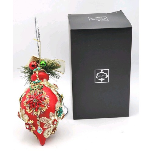 Mark Roberts Christmas 2024 King's Jewel Fancy Finial Ornament 8" Red Frosted - Picture 2 of 24