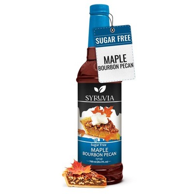Syruvia Sugar Free Maple Bourbon Pecan Syrup 25.4 fl oz, for Drinks, & More