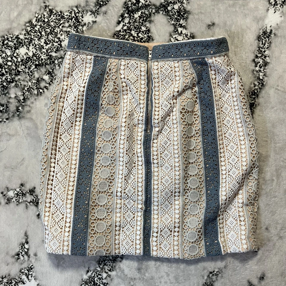 Falda Rosa Infinita Mujer Talla Pequeña Crochet Encaje Mini Multicolor Forrada Foto 4 de 4