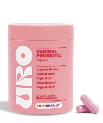 URO O Positiv Vaginal Probiotics 60 COUNT Women pH Balance with Prebiotics