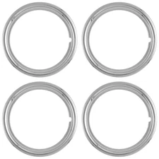 4 NEW 14" CHROME Steel Wheel Trim Rings Beauty Rims Glamour Ring Rim Edge Bands