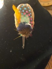 Feather Hat Pin Oktoberfest Hat Vintage German Bavarian Folk Art00